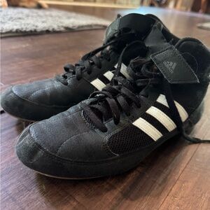 Adidas Black and White Wrestling shoes
